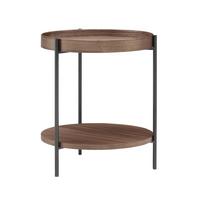 Mizica Rund, Barva Oreha - barva oreha/črna, Design, kovina/leseni material (44/49cm) - Livetastic