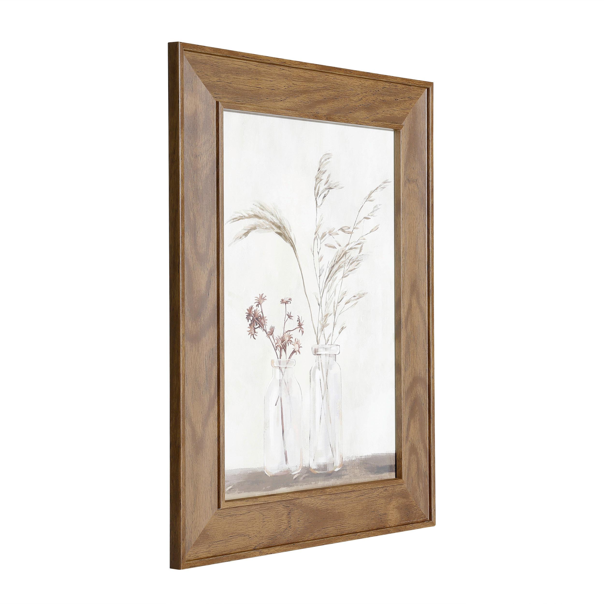 Druckgrafik Roberval Braun/Creme/Beige ca. 33x45cm - Beige/Nussbaumfarben, Trend, Glas/Papier (33/1,6/45cm) - Eglo