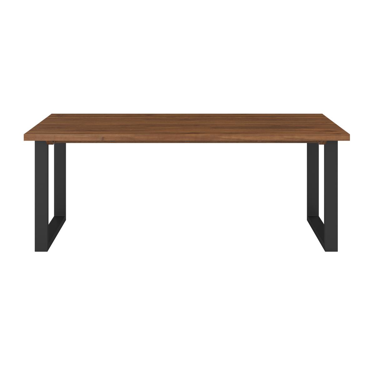 Gartenset Suna Schwarz aus Holz/Textil/Metall - Schwarz/Teakfarben, Modern, Holz/Textil - Bessagi Garden