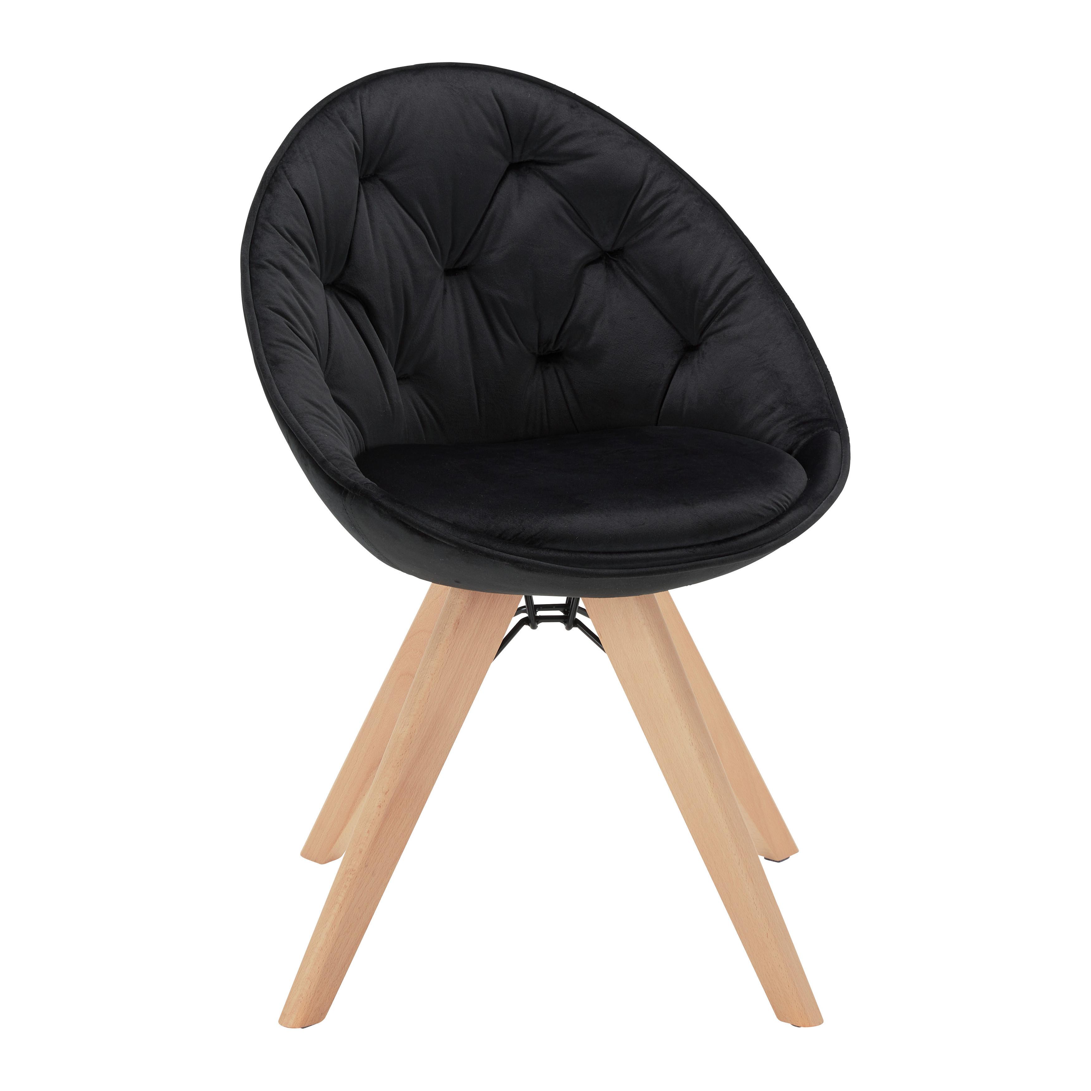 KRZESŁO DARIA - kolor bukowy/czarny, Modern, metal/drewno (57/80,5/59cm) - Bessagi Home