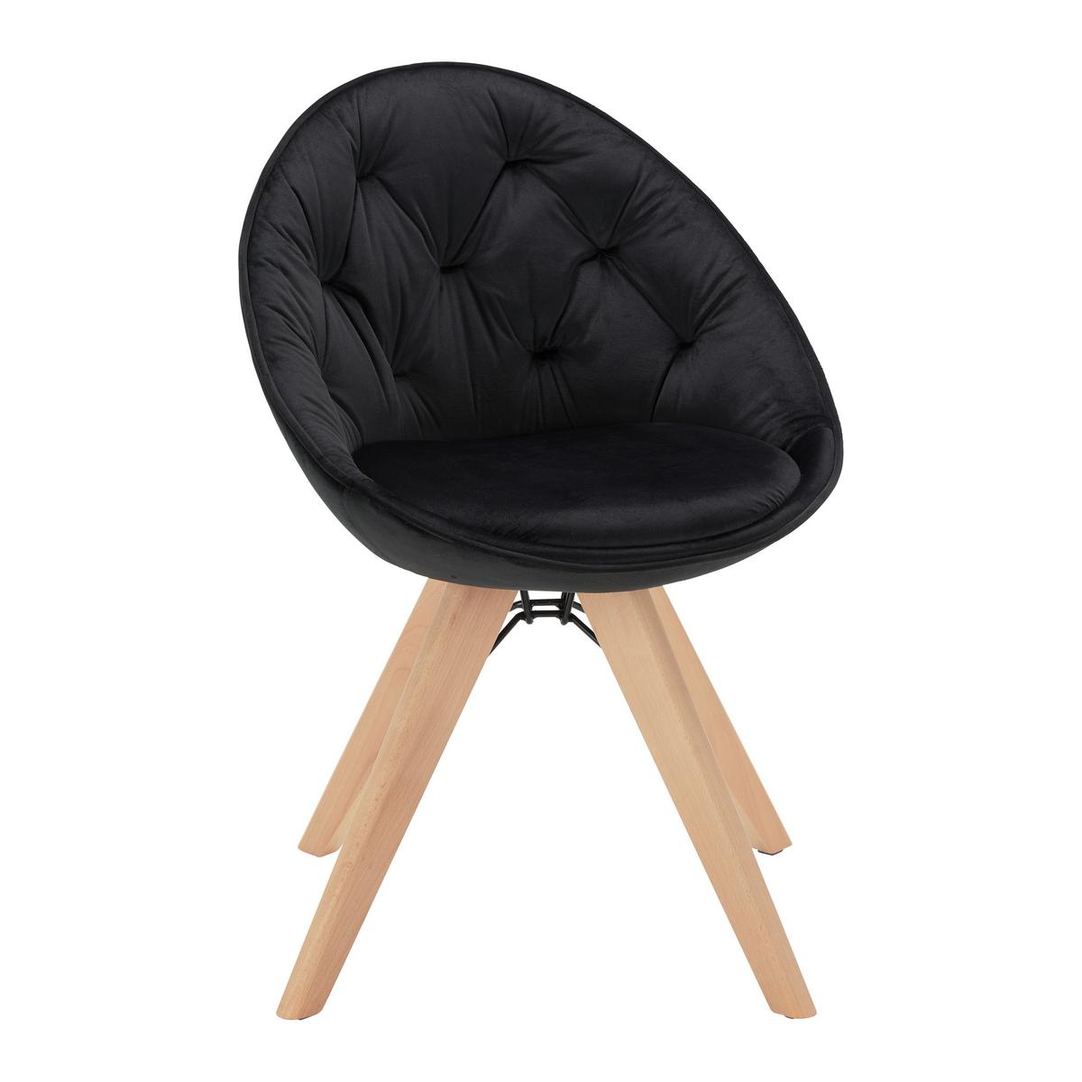 KRZESŁO DARIA - kolor bukowy/czarny, Modern, metal/drewno (57/80,5/59cm) - Bessagi Home