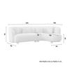 CANAPÉ D'ANGLE ALBA - crème/couleur chêne, MODERN, textile/bois (256/166cm) - Bessagi Home