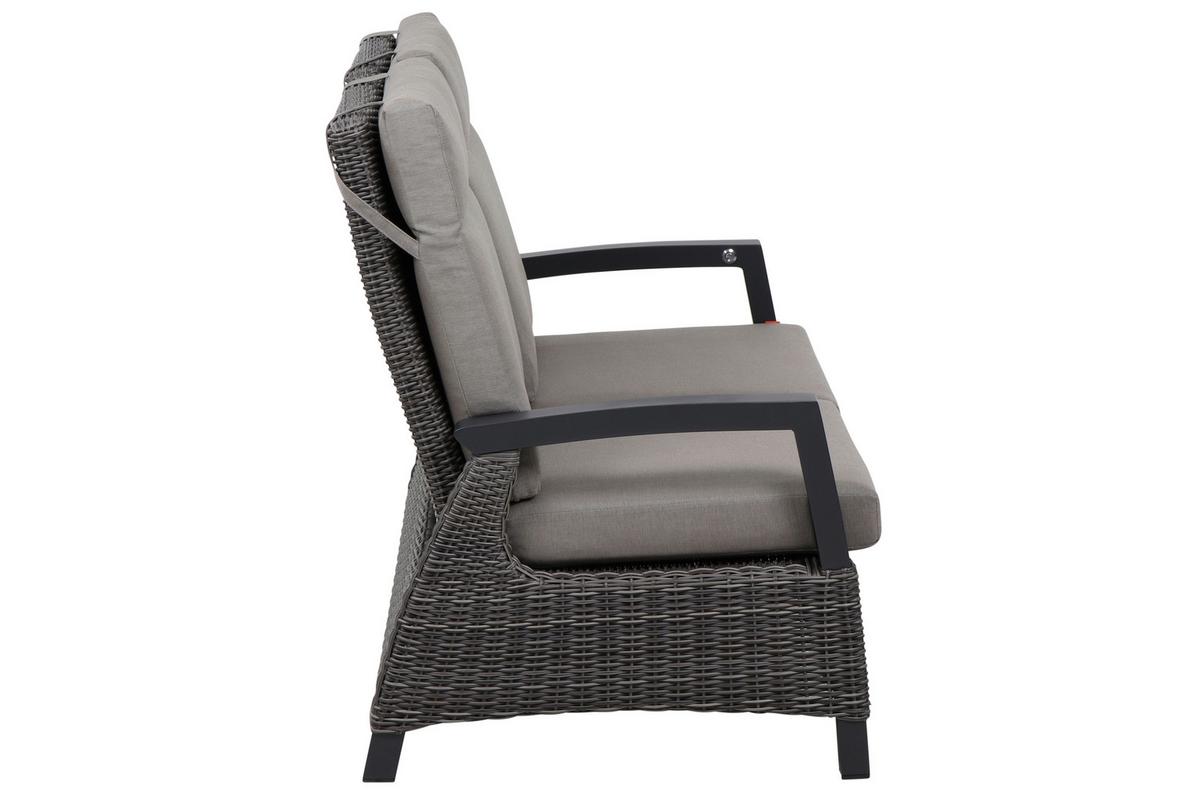 Loungegarnitur Corido 4-tlg. Grau - Grau, Basics, Keramik/Kunststoff (72/103/83cm) - Siena Garden
