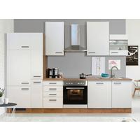 Kuhinjski Blok Z Aparati Avila, Magnolija, Barva Hrasta - magnolija/črna, Moderno, kovina/leseni material (310cm) - FlexWell