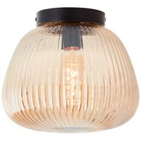 Deckenleuchte Kaizen Bernsteinfarben max. 40 Watt - Bernsteinfarben/Schwarz, Basics, Glas/Metall (25/21,8cm) - Brilliant