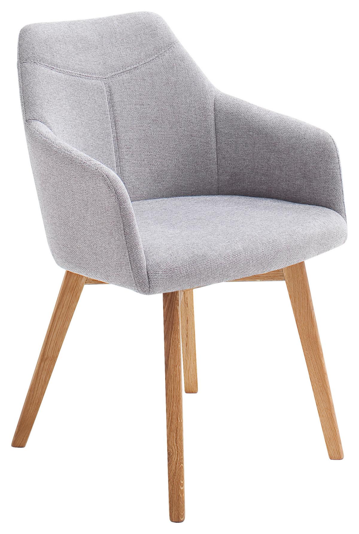 Armlehnstuhl in Grau - Grau, Design, Holz/Textil (57/84/57cm) - Mömax