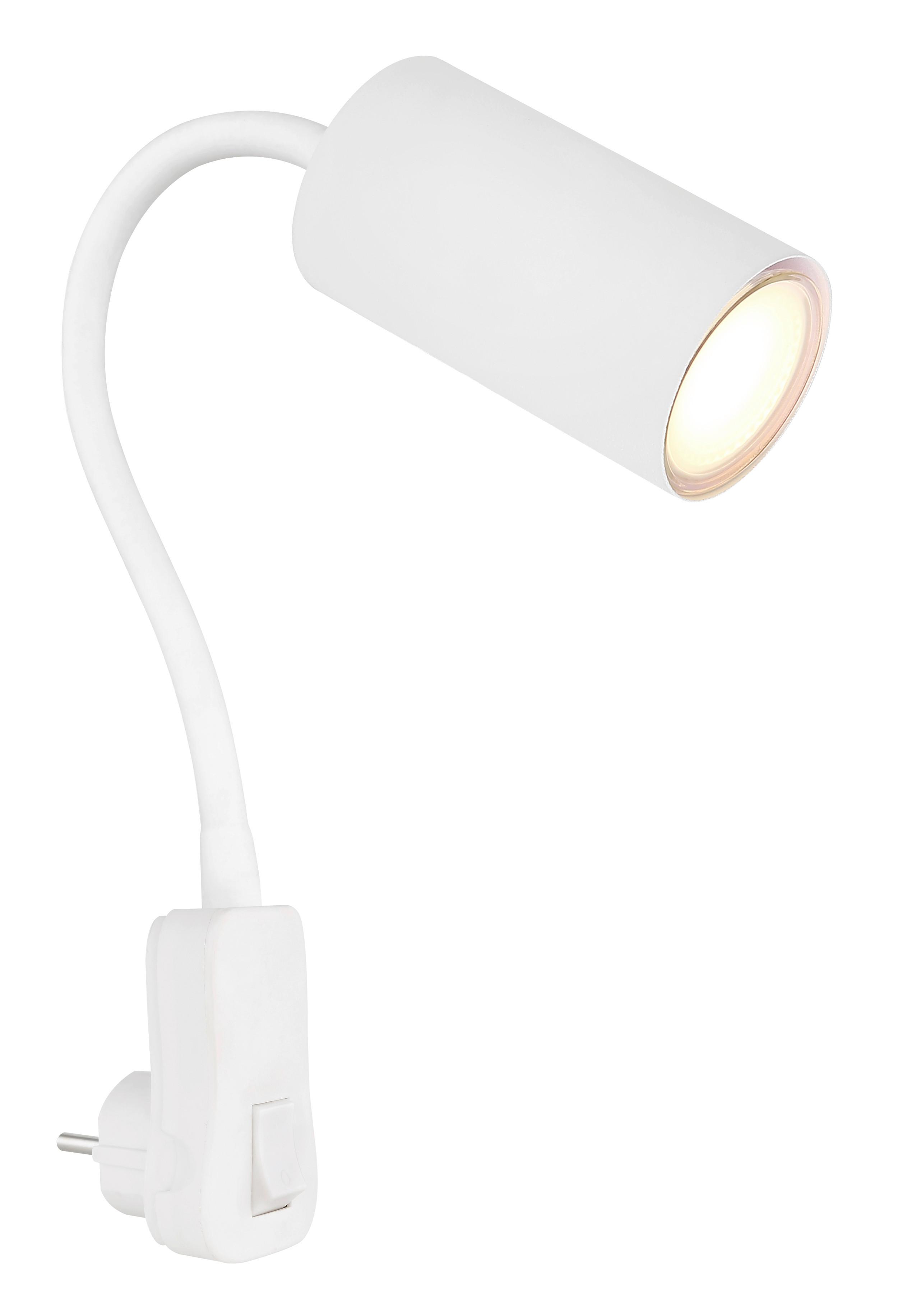 Stenska Svetilka Robby - bela, Basics, kovina/umetna masa (5,5/32/43cm) - Globo