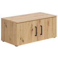 Aufsatzschrank Multistauraum Eiche Artisan - Schwarz/Eiche Artisan, MODERN, Holzwerkstoff/Kunststoff (80/35/40cm) - Mömax