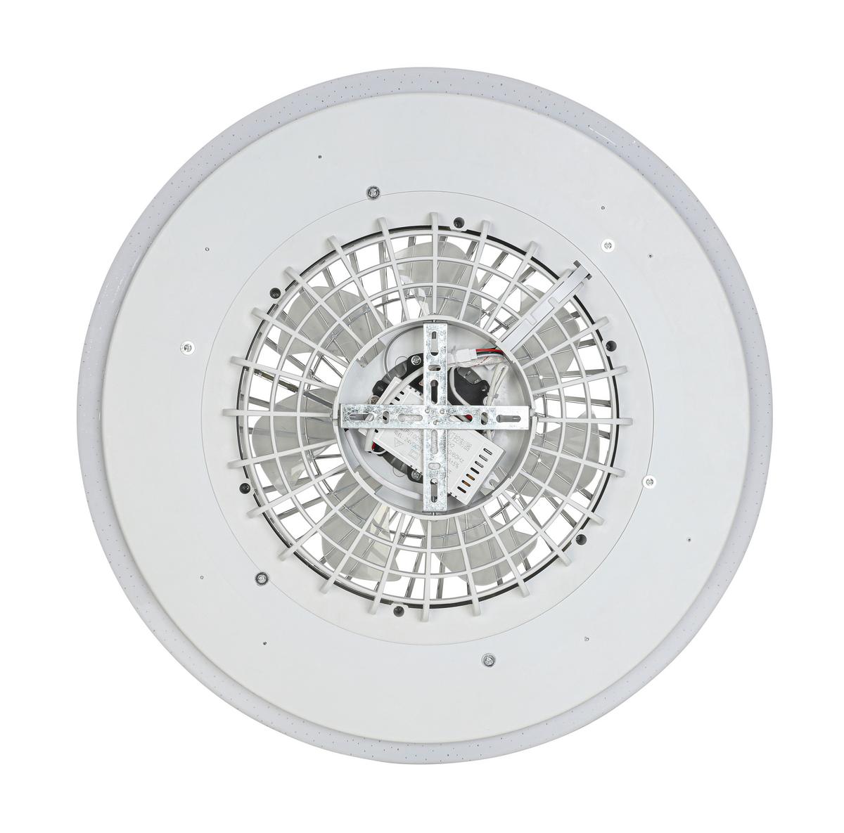 LED-Deckenleuchte Luftiku Weiß/Chromfarben max. 50 Watt - Chromfarben/Weiß, KONVENTIONELL, Kunststoff/Metall (58/14,5cm) - Premium Living