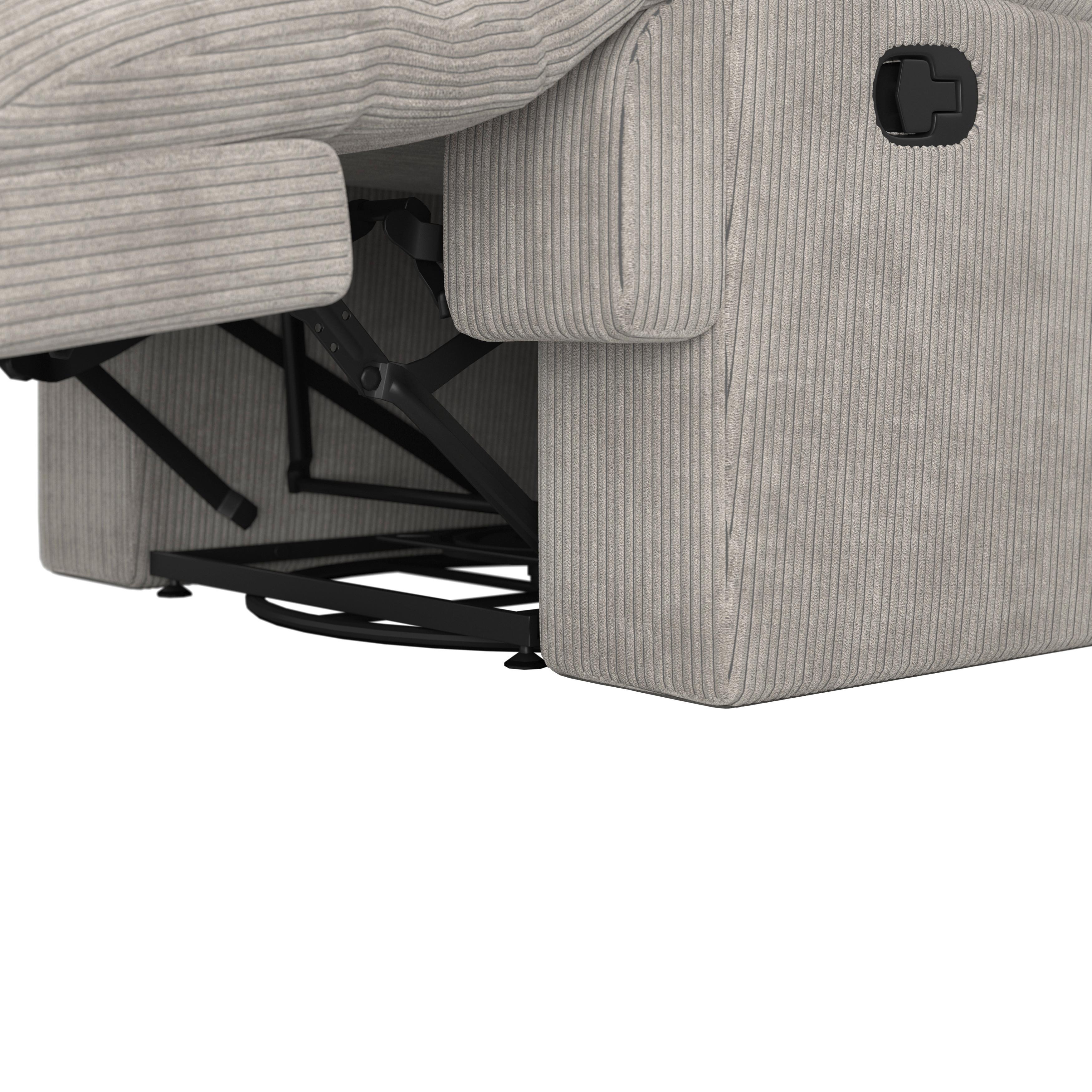 RELAXFÅTÖLJ NATALIE - grå/svart, Modern, metall/trä (98/94/106cm) - Bessagi Home