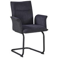 Armlehnstuhl Nova Grau - Schwarz/Grau, MODERN, Textil/Metall (63/90/61cm) - Premium Living