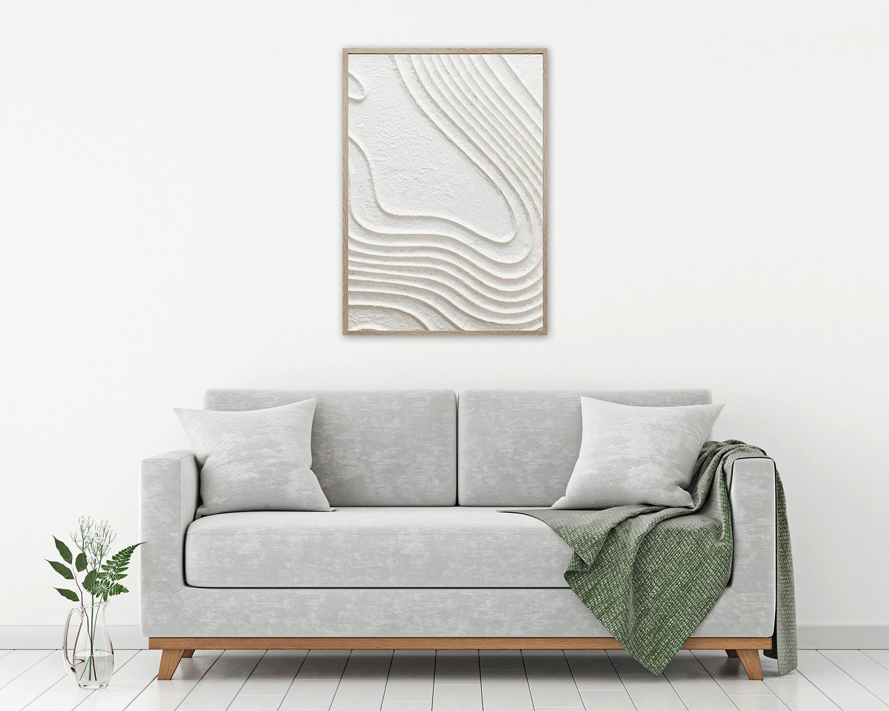Keilrahmenbild Mike in Weiß ca. 50x70x4cm - Weiß/Naturfarben, MODERN, Papier/Holzwerkstoff (50/70/4cm) - Mömax
