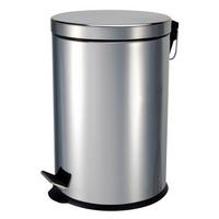 Koš Za Smeti Maren - 5l - barve nerjavečega jekla/črna, Konvencionalno, kovina/umetna masa (20/27,5cm) - Based