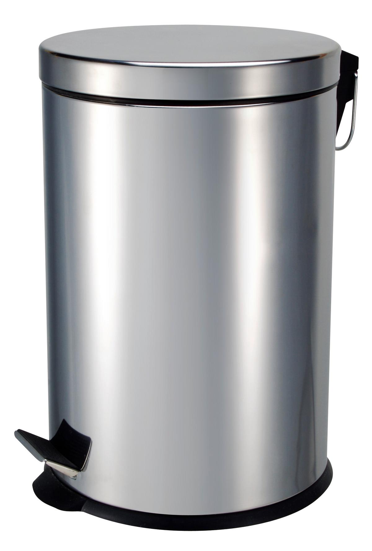 Treteimer Karen Edelstahlfarben ca. 3l - Edelstahlfarben/Schwarz, KONVENTIONELL, Kunststoff/Metall (17/23,5cm) - Based