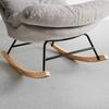 GUNGFÅTÖLJ DEVIN - ljusgrå/naturfärgad, Modern, metall/trä (71/100/103cm) - Bessagi Home