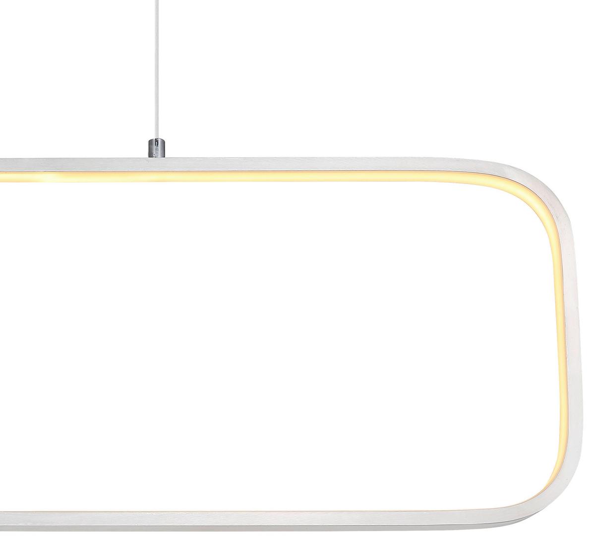 Viseča Led-svetilka Sarah, S Sijalko - barve niklja/opal, Basics, kovina/umetna masa (80/10/120cm) - Globo