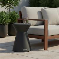 Loungetisch Rome Faserbeton Schwarz - Schwarz, KONVENTIONELL, Stein - Gardenson