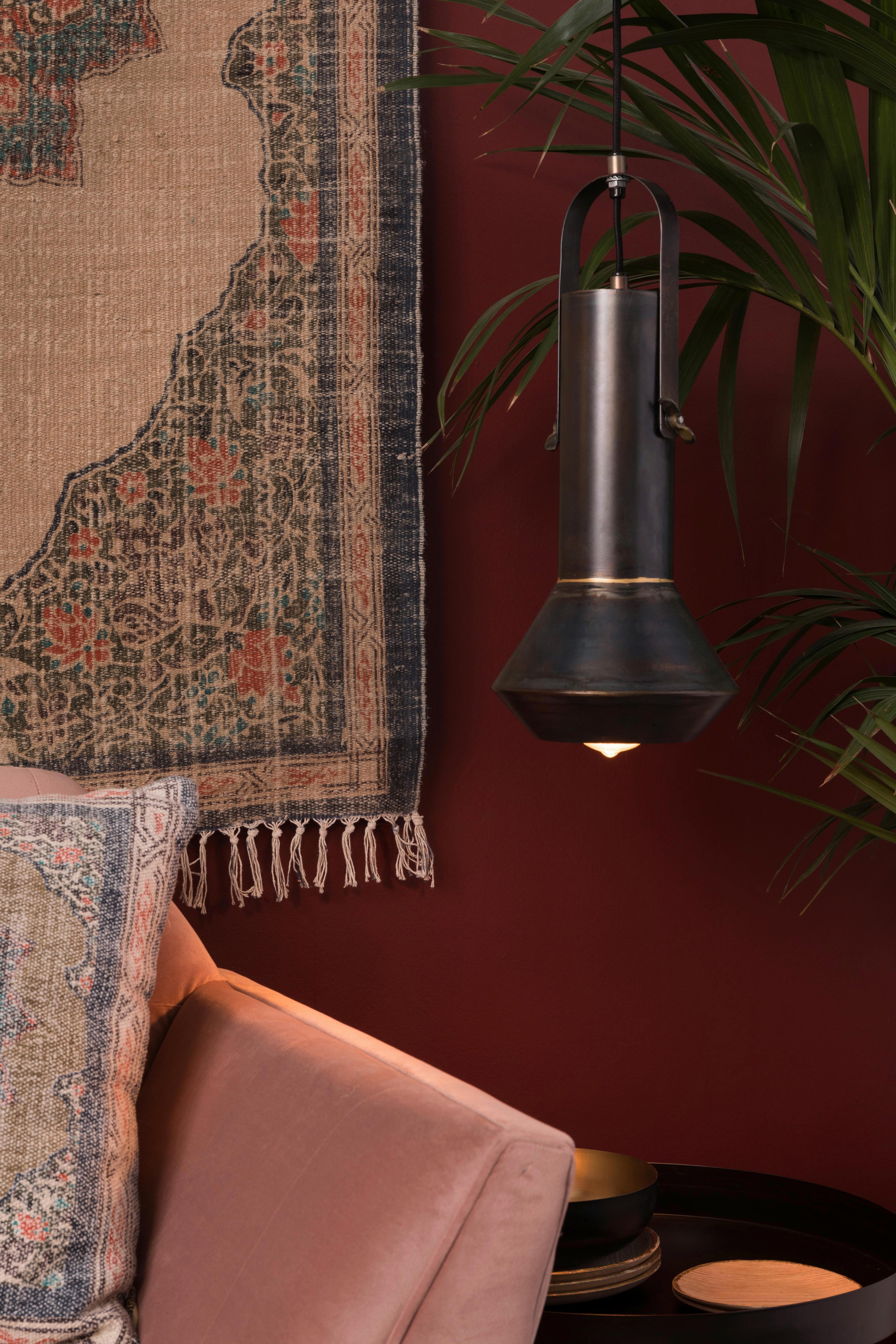LAMPA WISZĄCA PENDANT LAMP VOX - czarny/złoty, Design, metal (20/126cm) - Zuiver