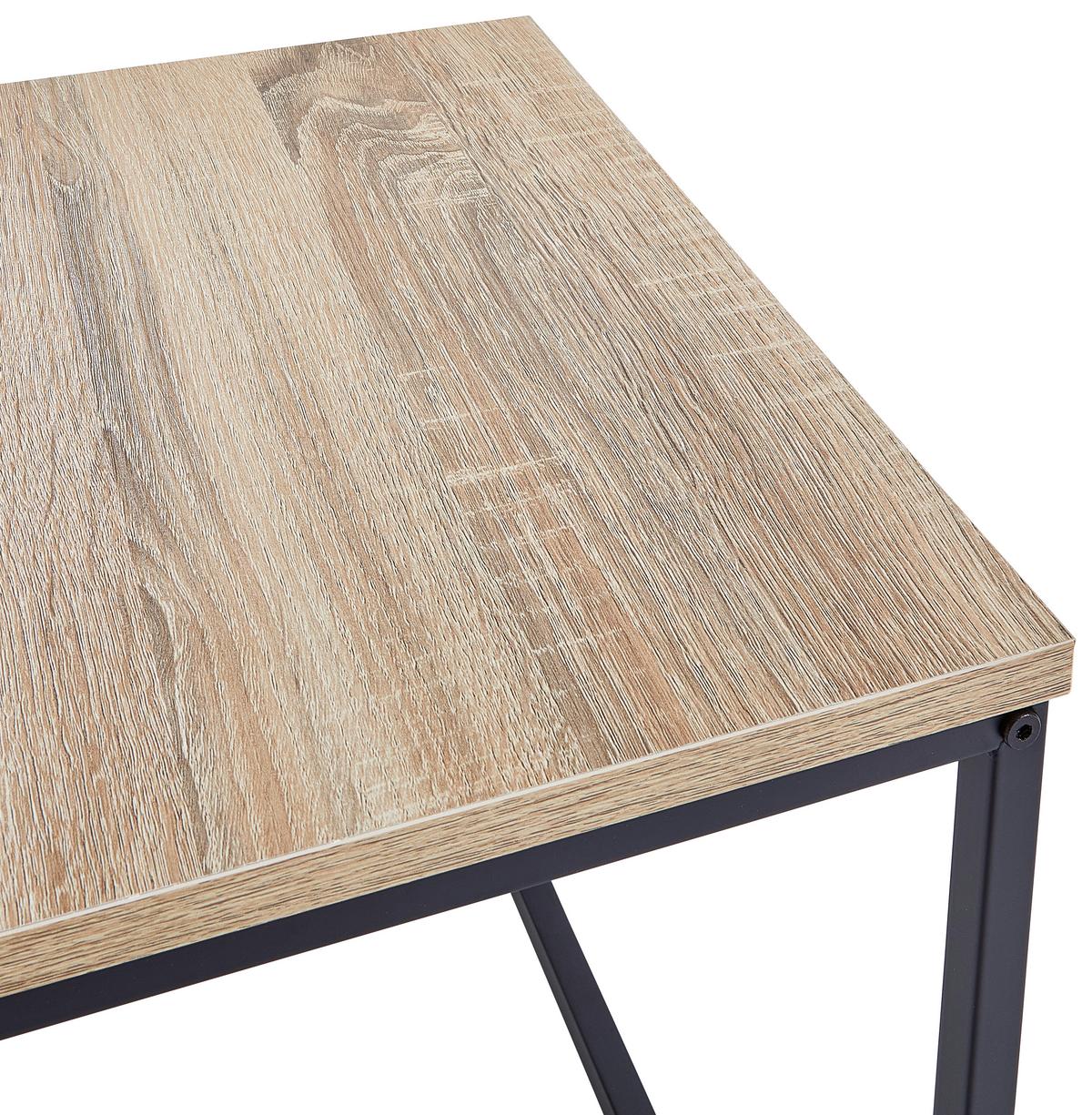 STOLIK KAWOWY LIKASI - kolor naturalny/czarny, Modern, materiał drewnopochodny/metal (45/45/55cm) - PBJ
