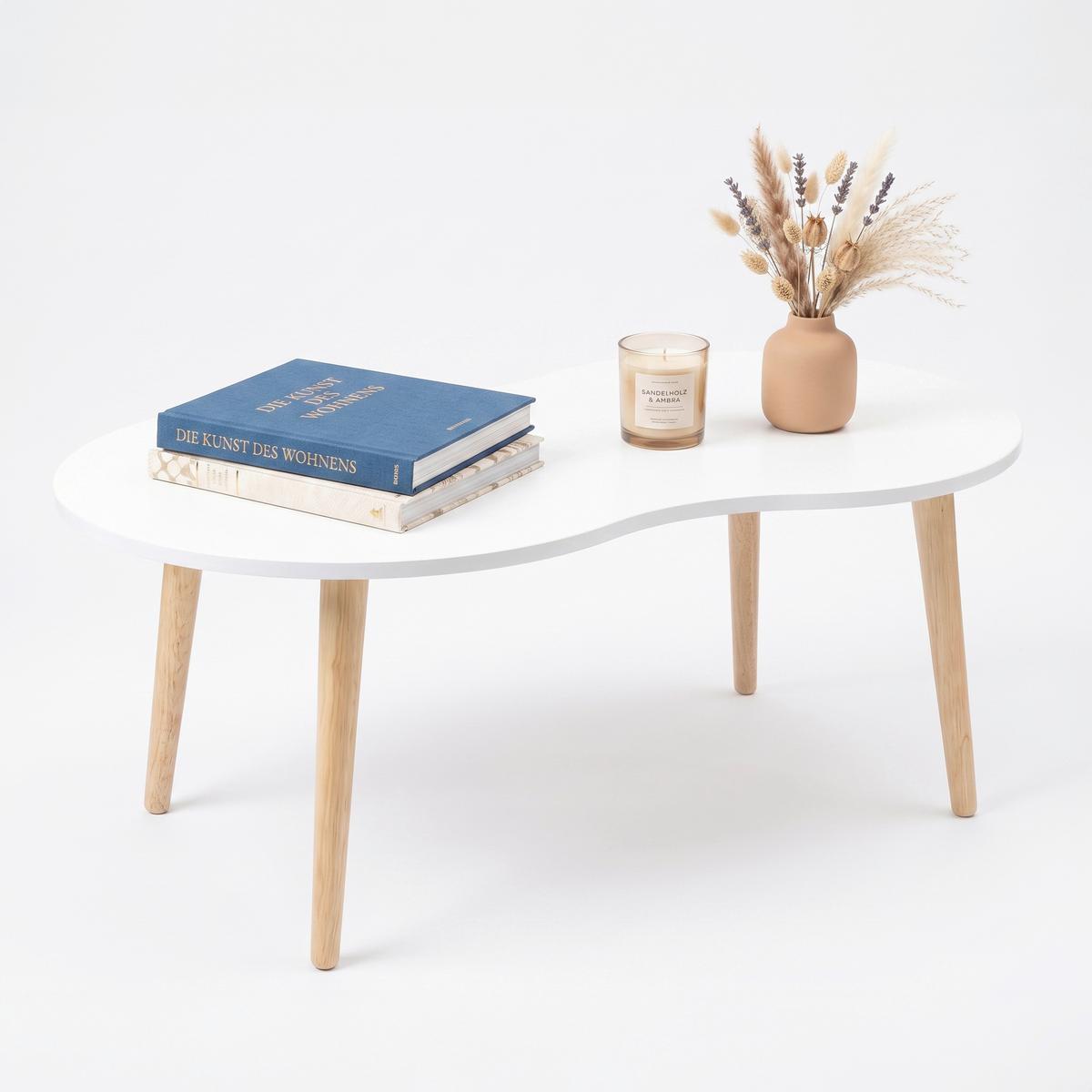 Couchtisch Barilo Weiß/Honigeiche ca. 90x50x42cm - Honigeiche/Weiß, Design, Holz/Holzwerkstoff (90/50/42cm) - MID.YOU