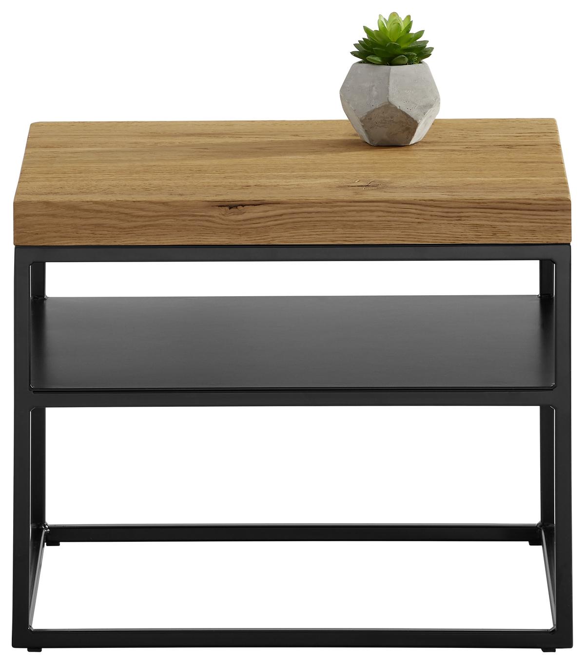 STOLIK KAWOWY VILLACH - czarny, Design, metal/drewno (50/50/40cm) - Novel