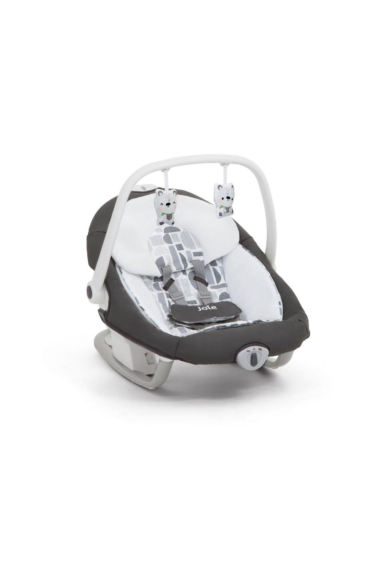 BUJAK W1306ABLGN000 SERINA 2 IN 1 - kolor srebrny/biały, Basics, metal/tkanina (72,5/81,5/91,5cm) - Joie