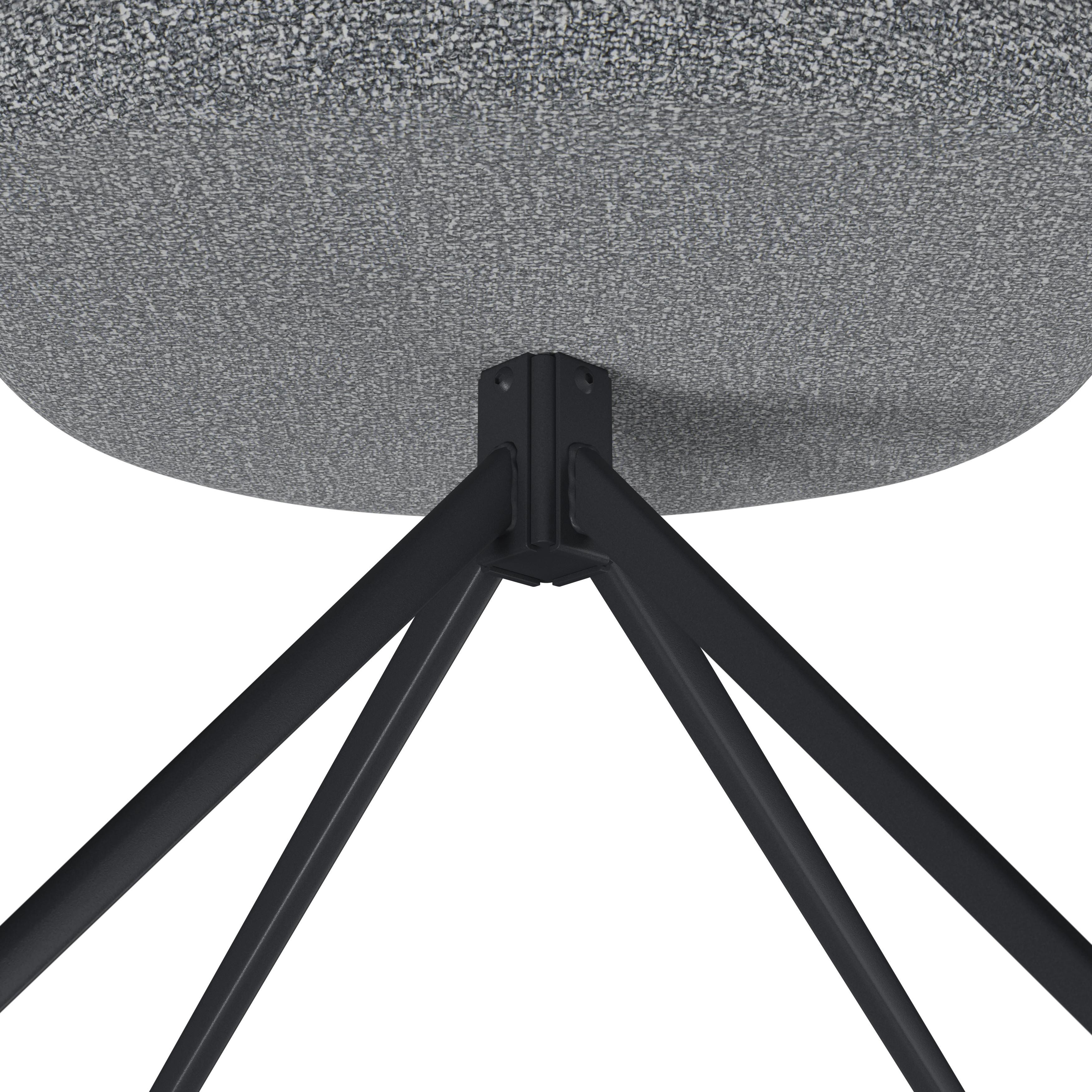 STOL MED ARMSTÖD KARO - grå/svart, Modern, metall/textil (58/88/65cm) - Bessagi Home