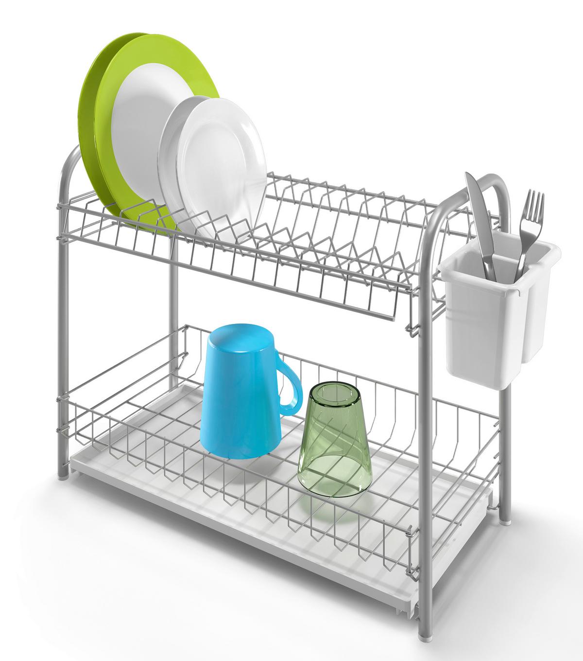 Edényszárító Tálca Double Tex - műanyag/fém (45/37/23cm) - Metaltex