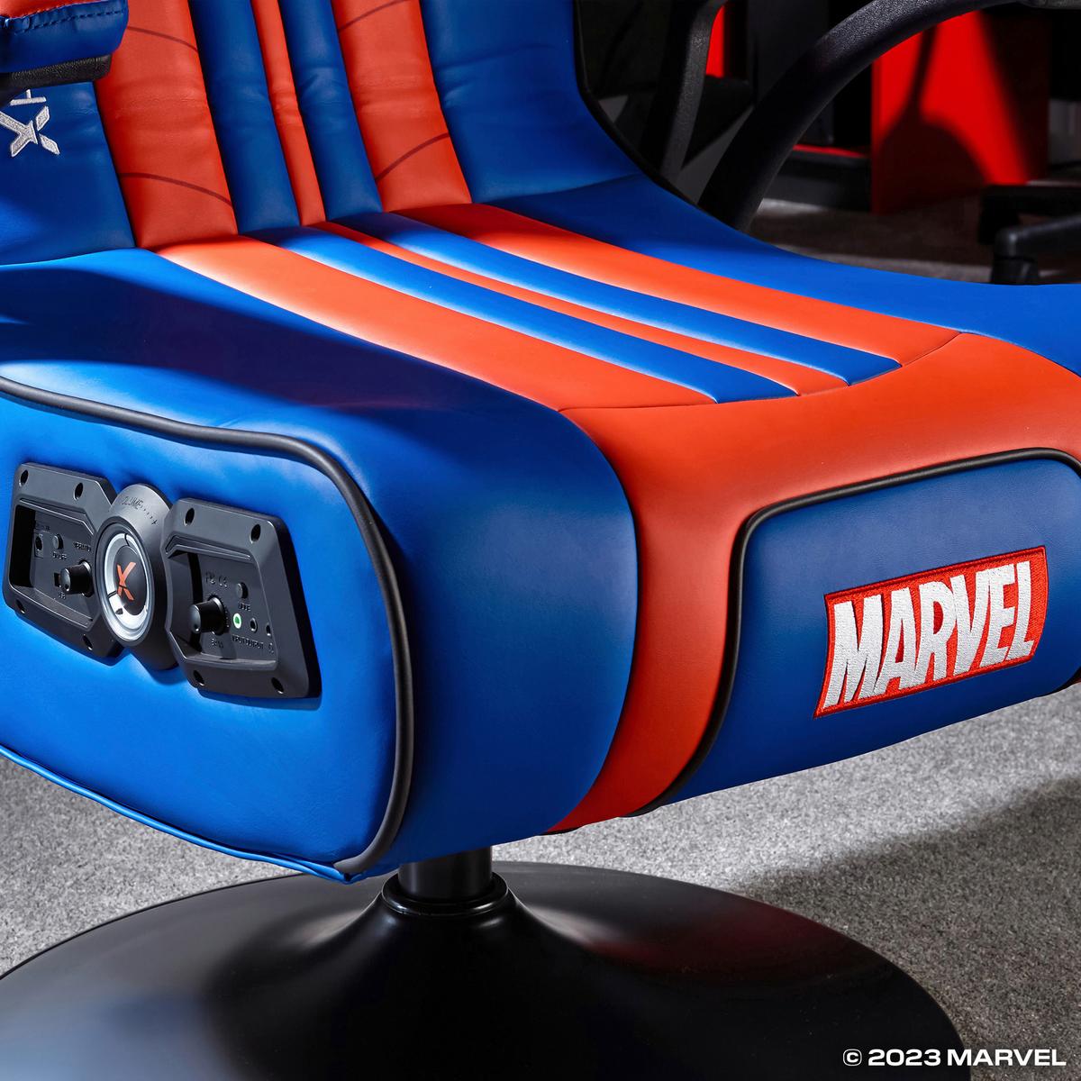 Gamingsessel Marvel ca. 53x102x88cm Blau/Rot Spiderman - Blau/Rot, MODERN, Leder/Holzwerkstoff (53/102/88cm) - X Rocker
