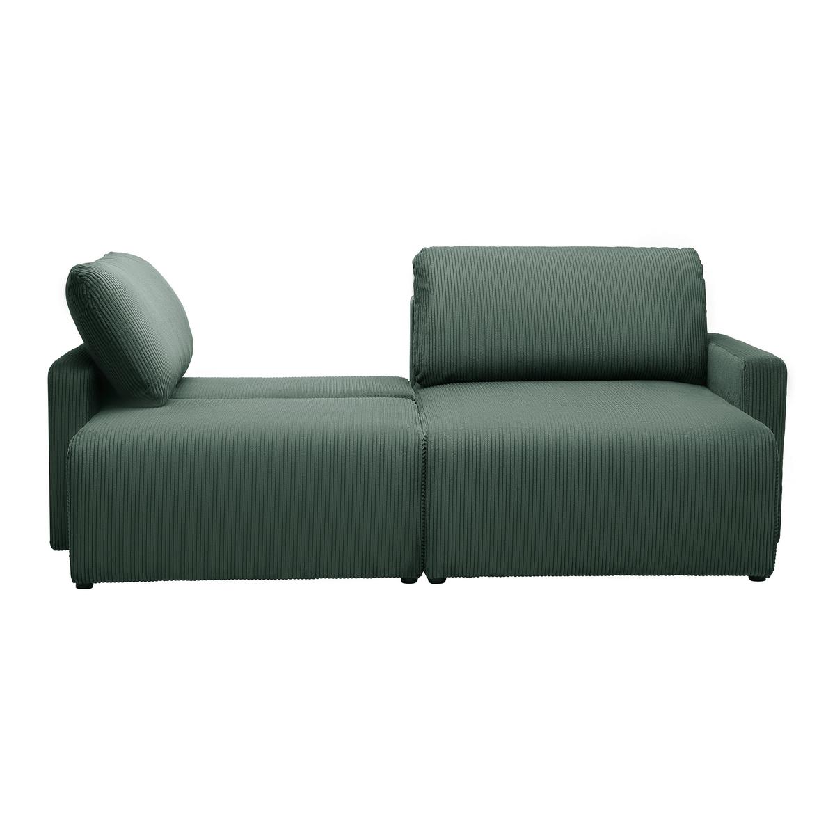 Ecksofa Dave Dunkelgrün - Dunkelgrün, MODERN, Textil (227/92/146cm) - Based