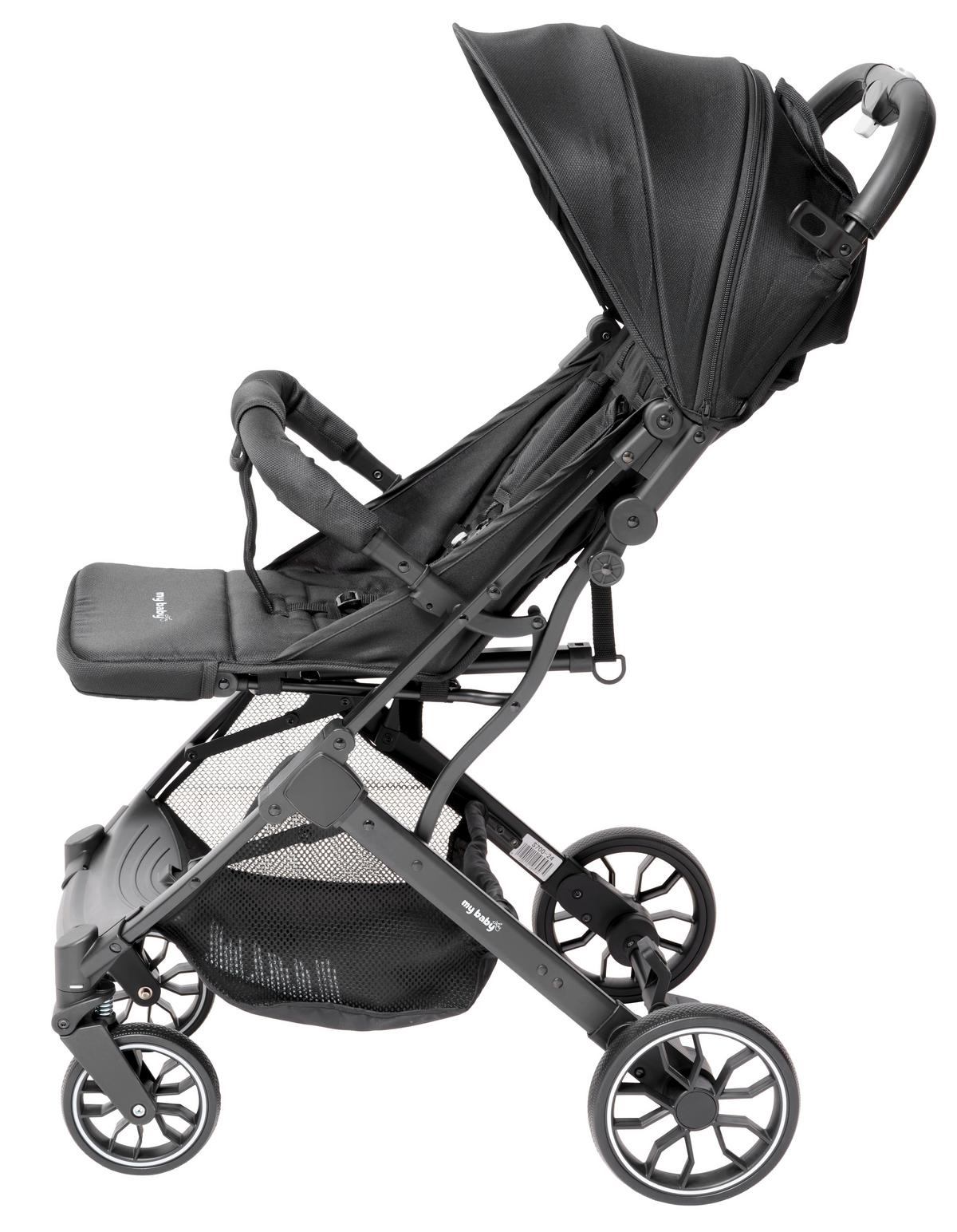 WÓZEK SPACEROWY DUBAI - czarny, Basics, metal/tkanina (70/51/103cm) - My Baby Lou