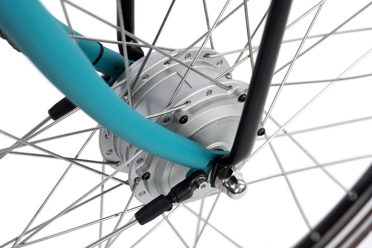 ELEKTROFAHRRAD Alu City Damen Cantaloupe 28" - Blau, Basics, Metall (180/70/100cm)