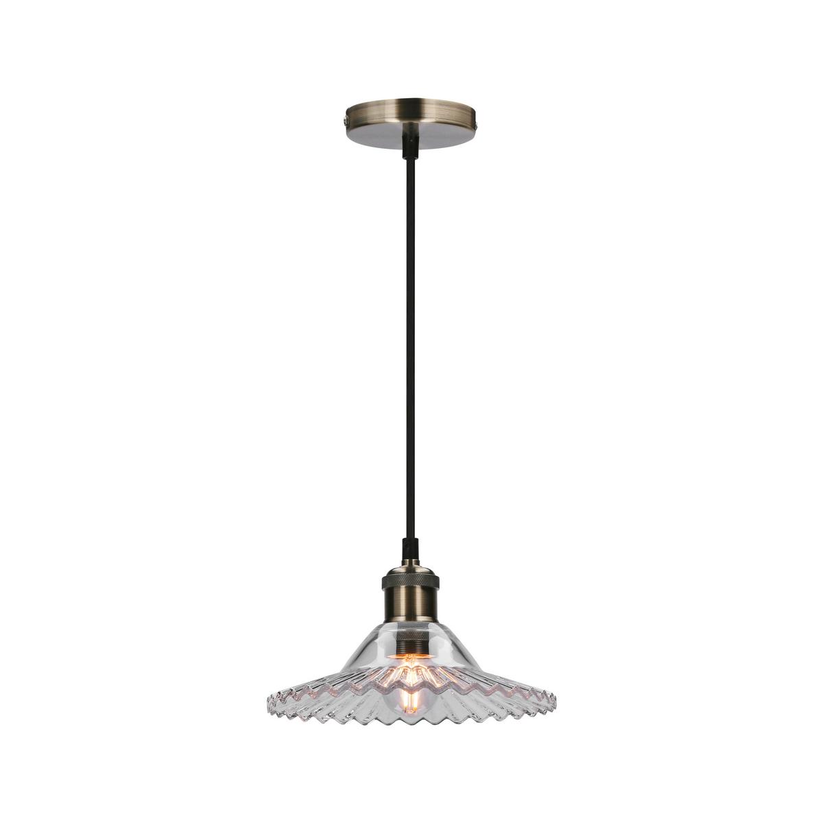 Viseća Svjetiljka Geneva - crna, Konvencionalno, staklo/metal (21.5/21.5/90cm)
