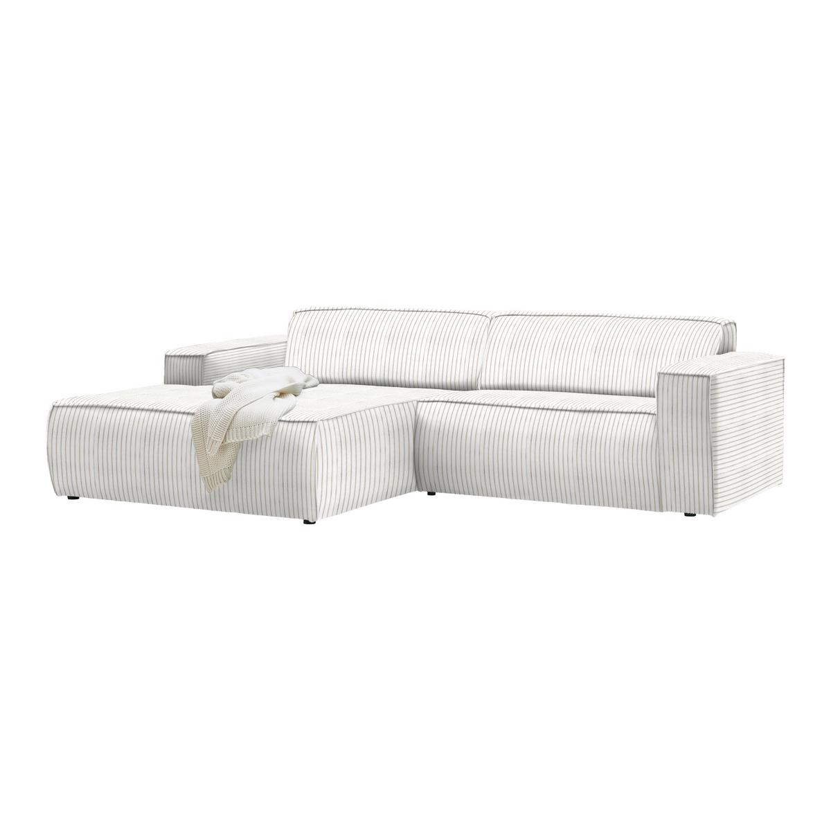 Wohnlandschaft Loft Beige - Beige/Schwarz, MODERN, Kunststoff/Textil (172/75/265cm) - Mömax