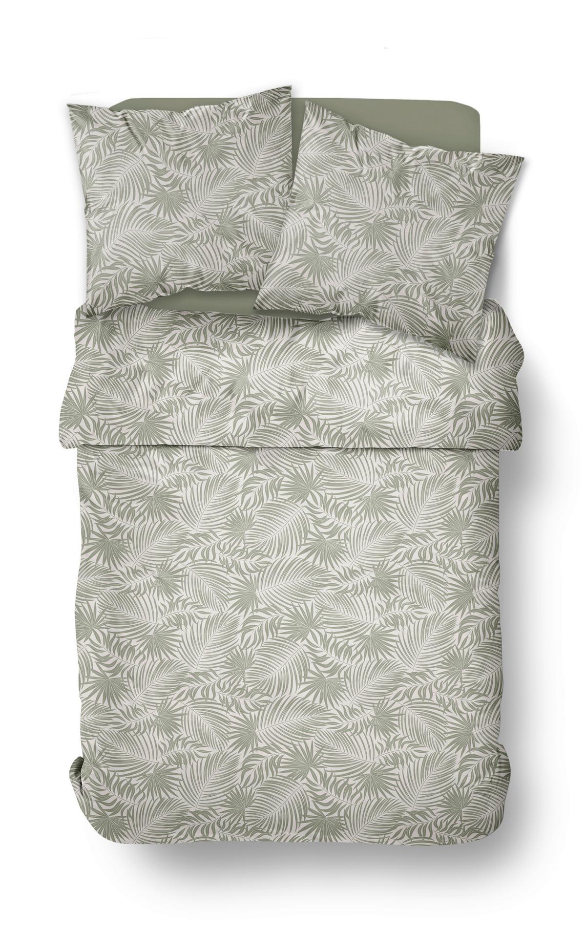 Ágyneműhuzat-garnitúra 3 Részes Eva - zsályazöld, textil (140/200cm)