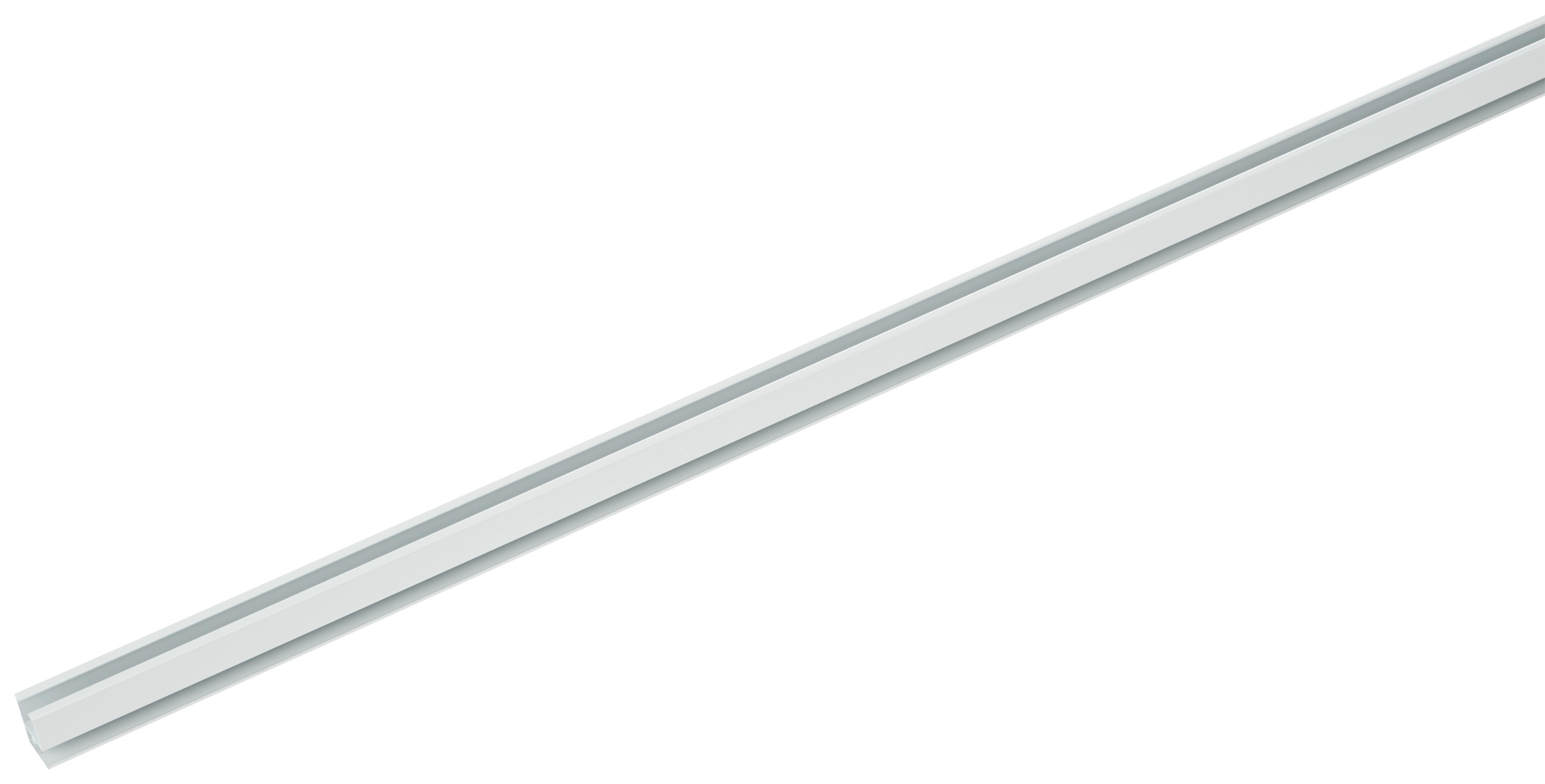Vorhangschiene Style in Weiß ca. 160cm - Weiß, Metall (160cm) - Premium Living