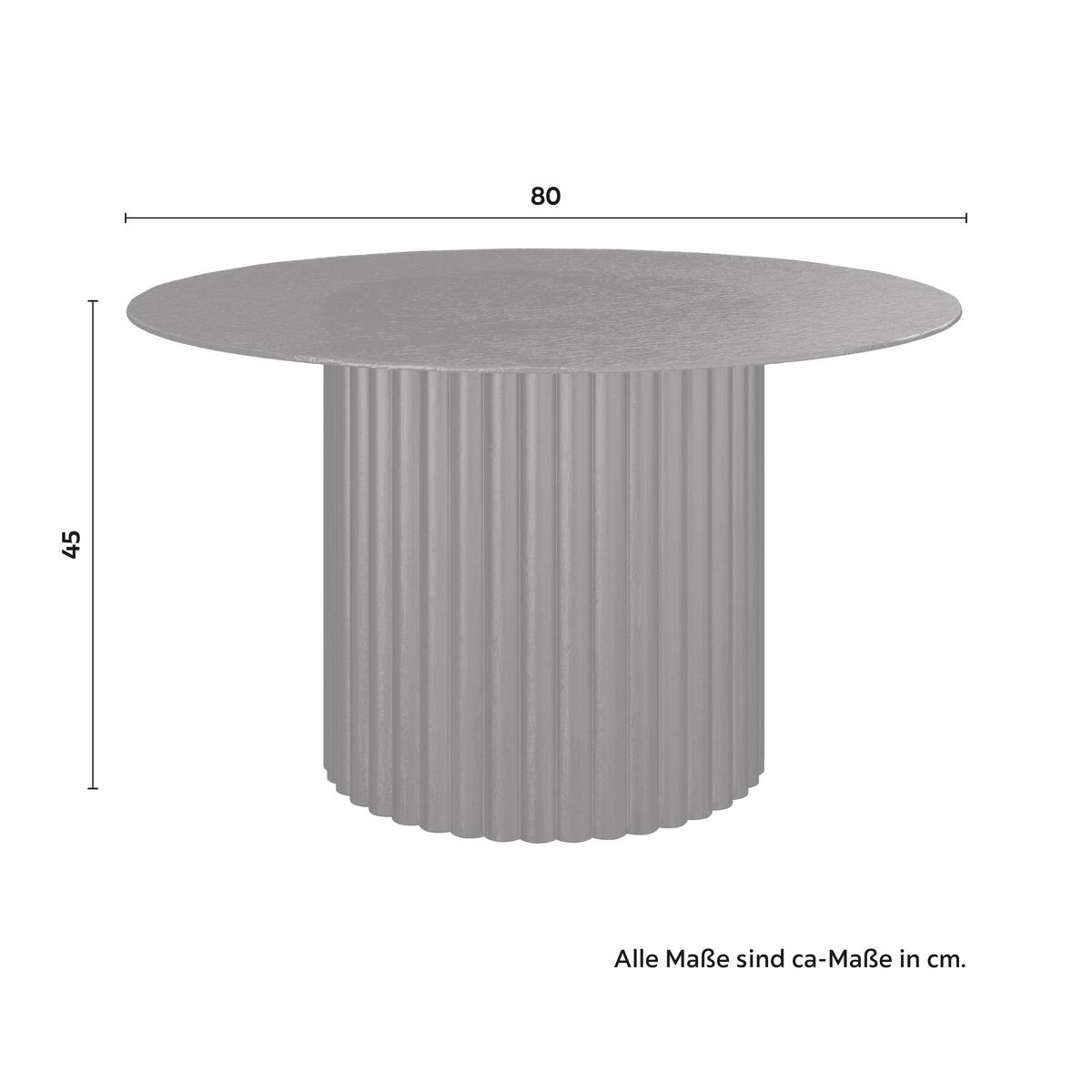 Couchtisch Zelia Schwarz MDF - Schwarz, MODERN, Glas/Holz (80/45cm) - Bessagi Home