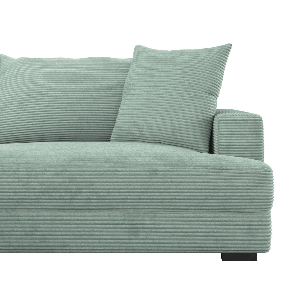 Ugaona Garnitura Pelle - mintzelena/crna, Moderno, tekstil (180/265cm)
