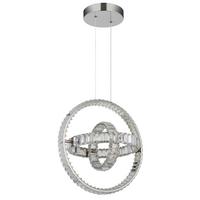 LED-HÄNGELEUCHTE 67339-115C NEIL - Klar/Chromfarben, Design, Glas/Metall (50/40/120cm) - Globo