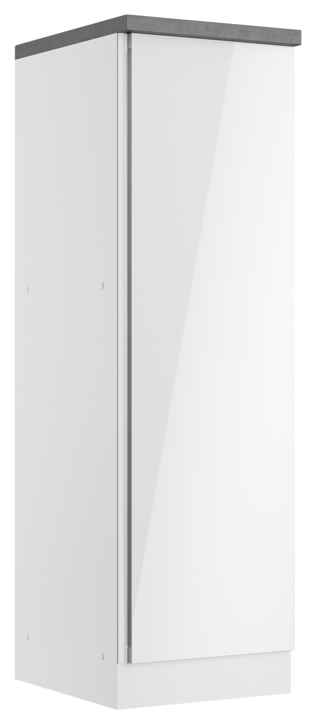 Apothekenschrank Monza ca. 50x166 cm Weiß/Grau - Weiß Hochglanz/Weiß, LIFESTYLE, Holzwerkstoff (50/166/60cm) - Held