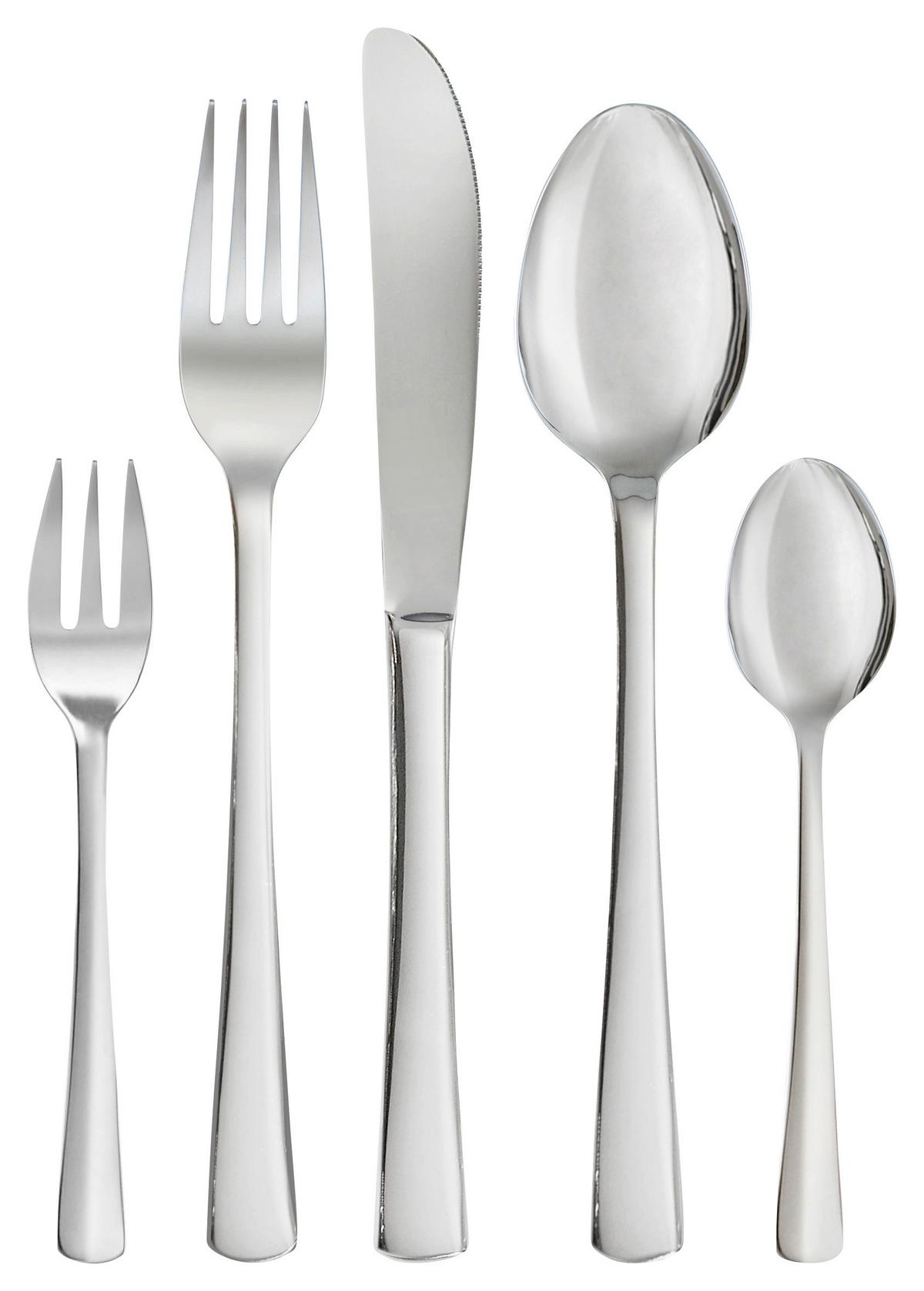 ZESTAW SZTUĆCÓW 040-250 - kolor chromowy, Basics, metal (37,5/3,5/24cm) - Justinus