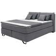 Boxspringbett in Hellgrau ca. 160x200cm - Alufarben, KONVENTIONELL, Karton/Naturmaterialien (160/200cm) - Modern Living Boxspringbett in Hellgrau ca. 160x200cm - Alufarben, KONVENTIONELL, Karton/Naturmaterialien (160/200cm) - Modern Living