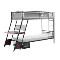 Etagenbett Armanda ca. 90x190cm Schwarz - Schwarz, MODERN, Holzwerkstoff/Metall (90/190cm) - X Rocker