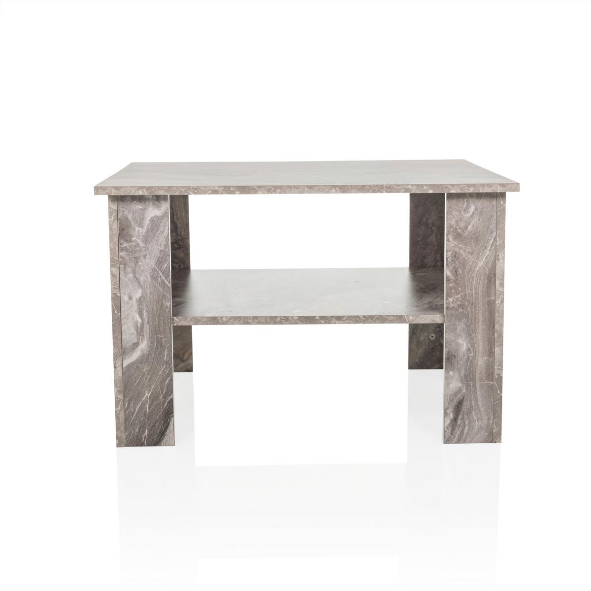 Klubska Miza Bismo, Siva - siva, Moderno, leseni material (70/70/45cm) - MID.YOU