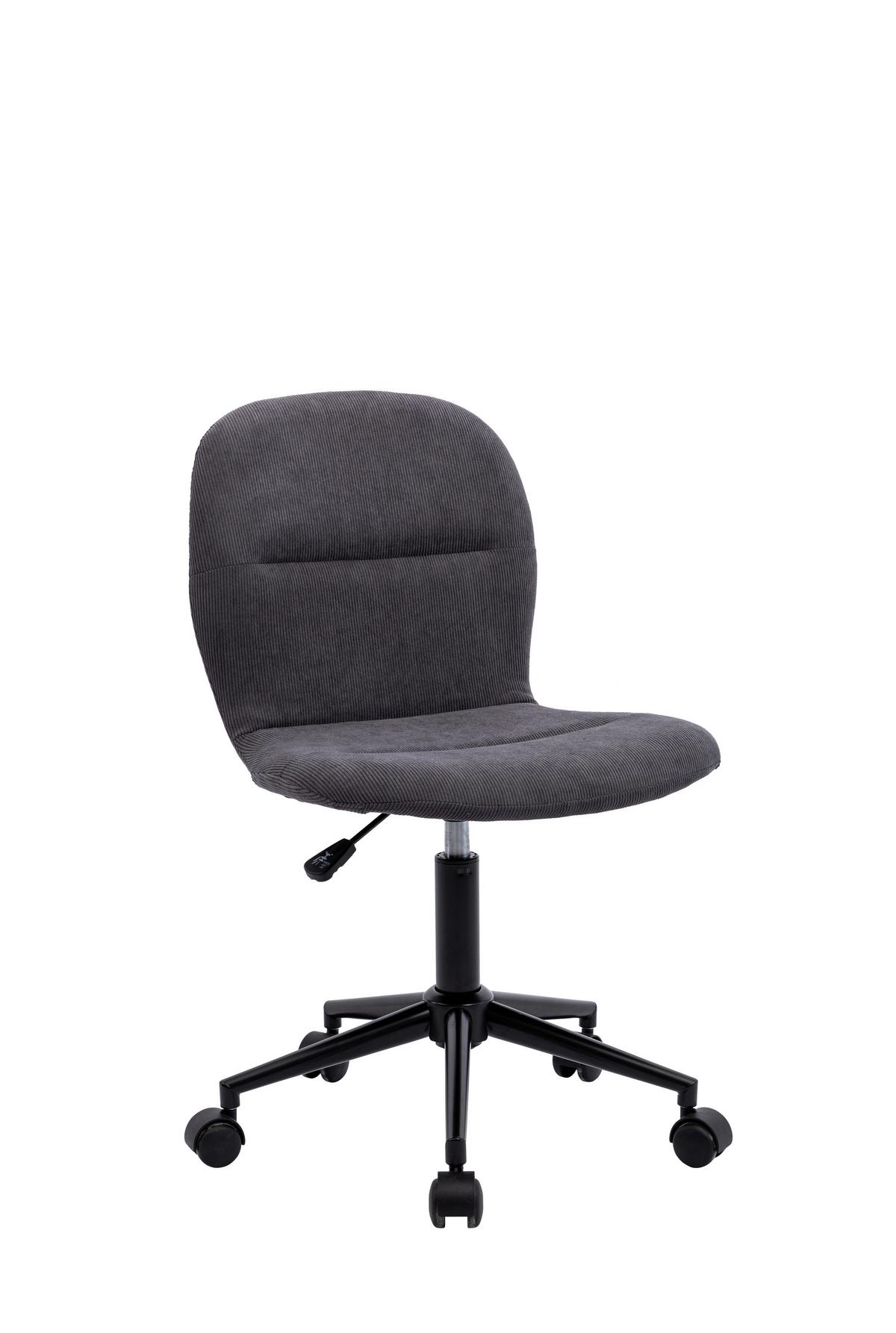 Scaun rotativ KLARA - negru/gri, Modern, plastic/metal (43/93/52cm) - Modern Living