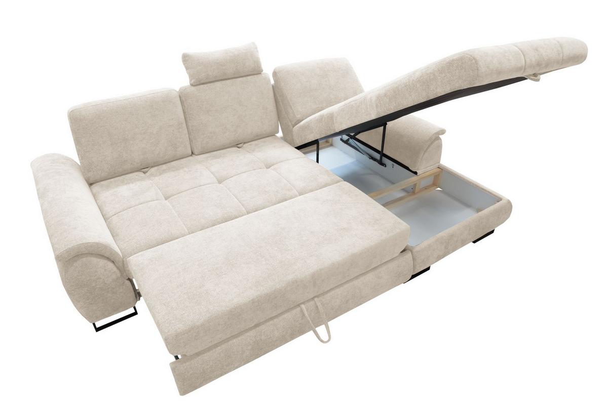Kutna Garnitura Lago - crna/krem, Moderno (272/95/176cm) - Modern Living