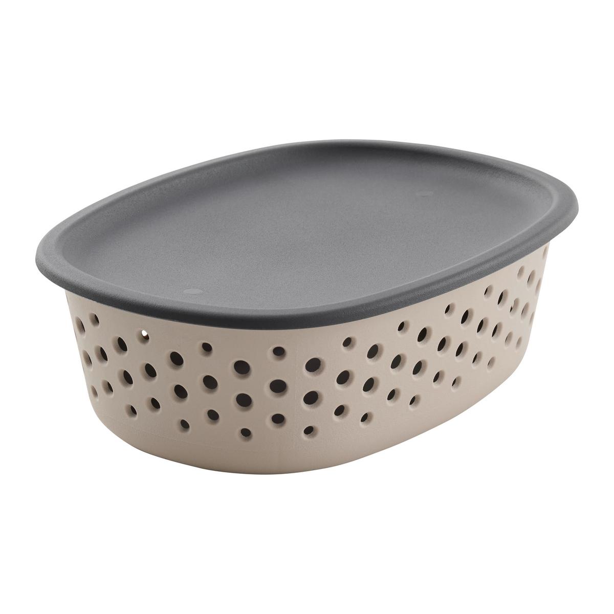 Coșuleț pentru depozitare Maja - cca. 0,8L - taupe, Modern, plastic (18,5/13,5/6cm) - Mömax