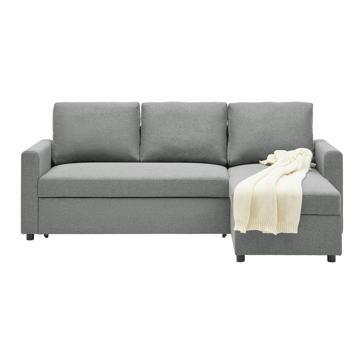 Wohnlandschaft Victoria Grau - Hellgrau/Schwarz, MODERN, Holz/Holzwerkstoff (215/82/145cm) - Based