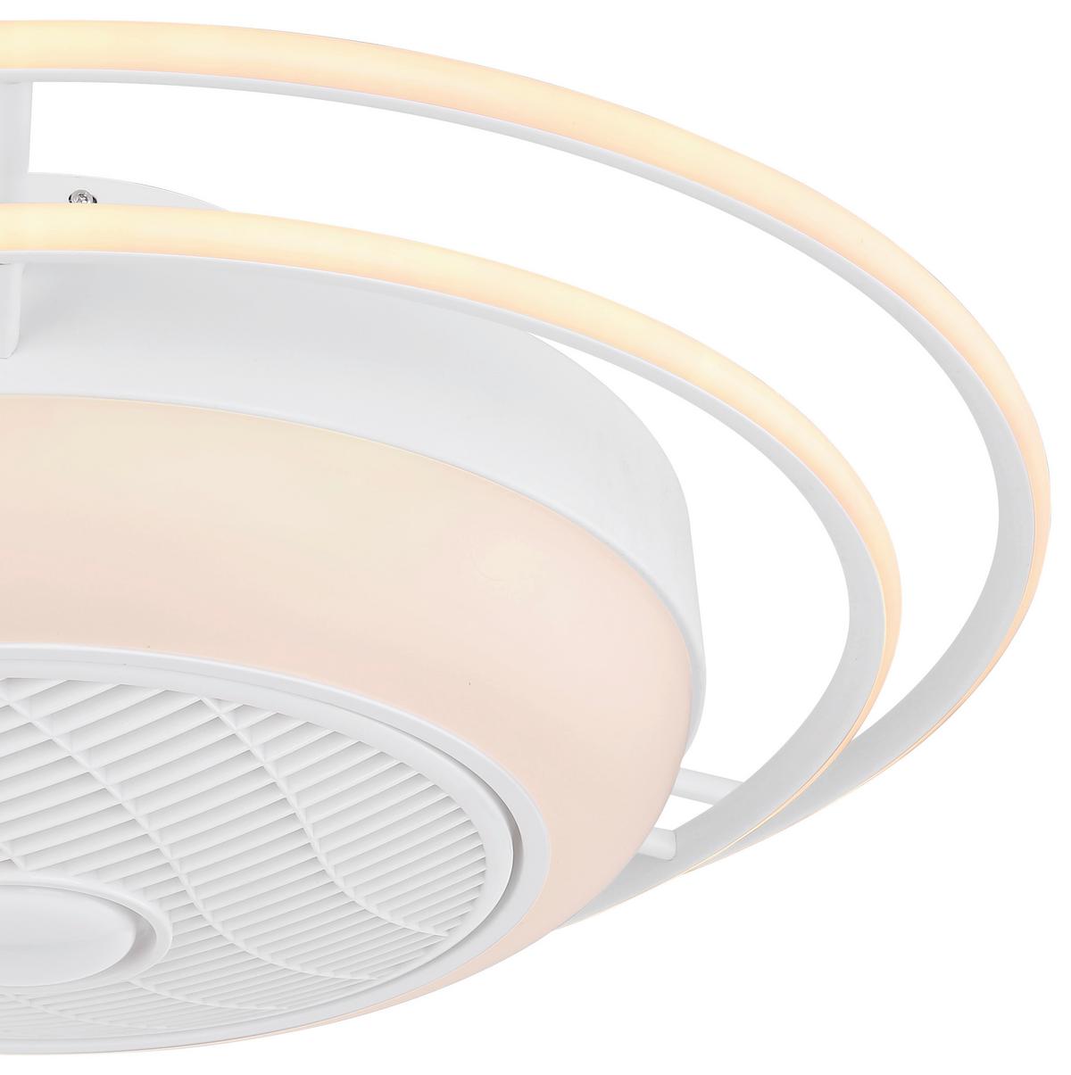 Deckenventilator Romario max. 34 Watt - Weiß, Basics, Kunststoff/Metall (73/23cm) - Globo