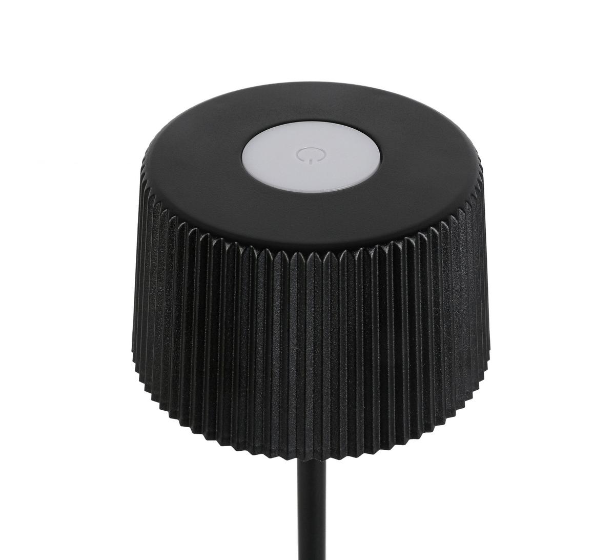 Akku-Tischleuchte Thremo Schwarz, 3er Set - Schwarz/Weiß, MODERN, Kunststoff/Metall (11/30/21,1cm) - Mömax